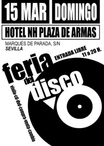 Cartel de la feria del disco celebrada el pasado 15 de marzo. Foto: Feria del Disco (grupo público de Facebook) 
